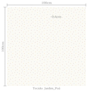 Tecido Jardim poá
