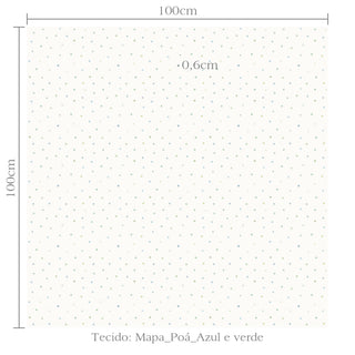 Tecido Mapa poá