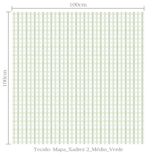 Tecido Mapa xadrez 2 médio verde