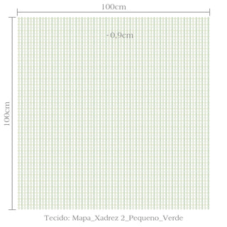Tecido Mapa xadrez 2 pequeno verde
