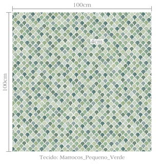 Tecido Marrocos pequeno verde