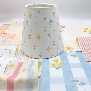 Tecido Primavera listra com babado grande