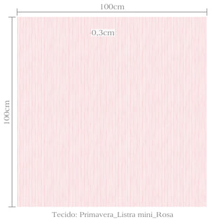 Tecido Primavera listra mini rosa