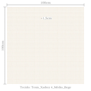 Tecido Tenis xadrez 4 médio bege