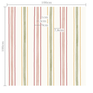 Papel de parede Collab Tom + Coisas da Lu listra com bolinhas colorido