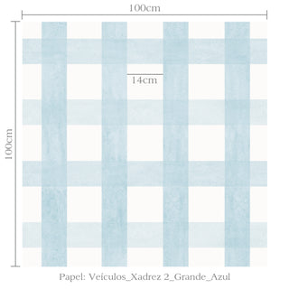 Papel de parede Veículos xadrez 2 grande azul